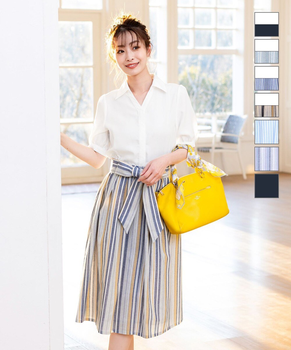 【洗える】小顔効果も叶えるスキッパーシャツワンピース