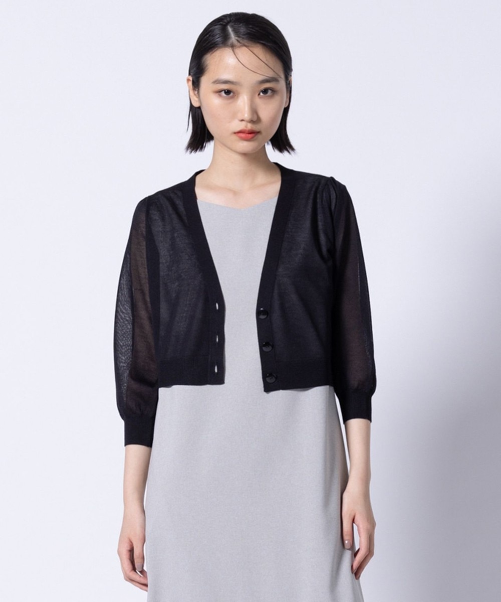 【オンワード】 TOCCA>トップス 【美人百花掲載】【洗える】SHEER BUBBLE KNIT ニットカーディガン ブラック M レディース 【オンワード】 TOCCA>トップス 【美人百花掲載】【洗える】SHEER BUBBLE KNIT ニットカーディガン ブラック M レディース