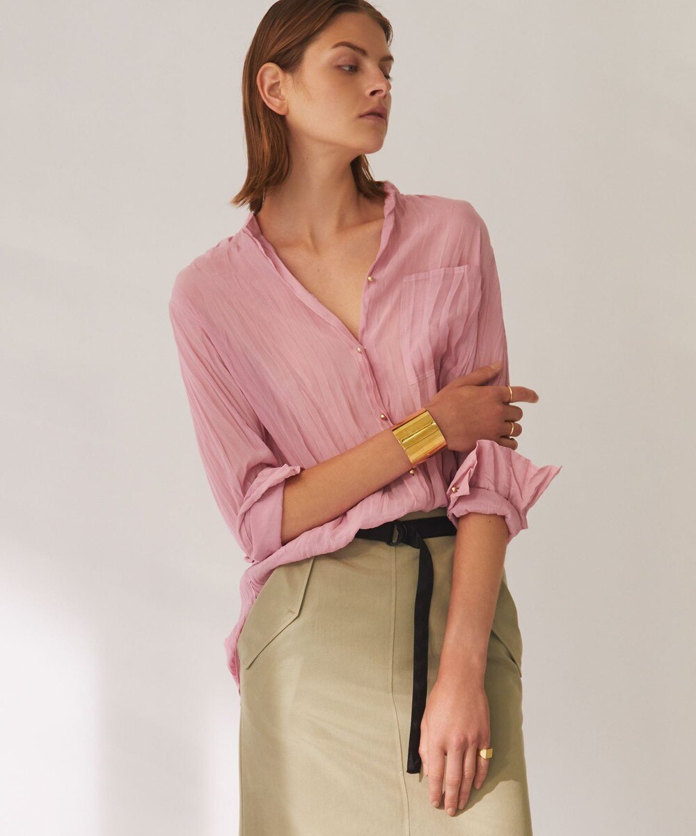 【オンワード】 BEIGE,>トップス GLASSE / シャツブラウス L Khaki 4 レディース 【送料無料】