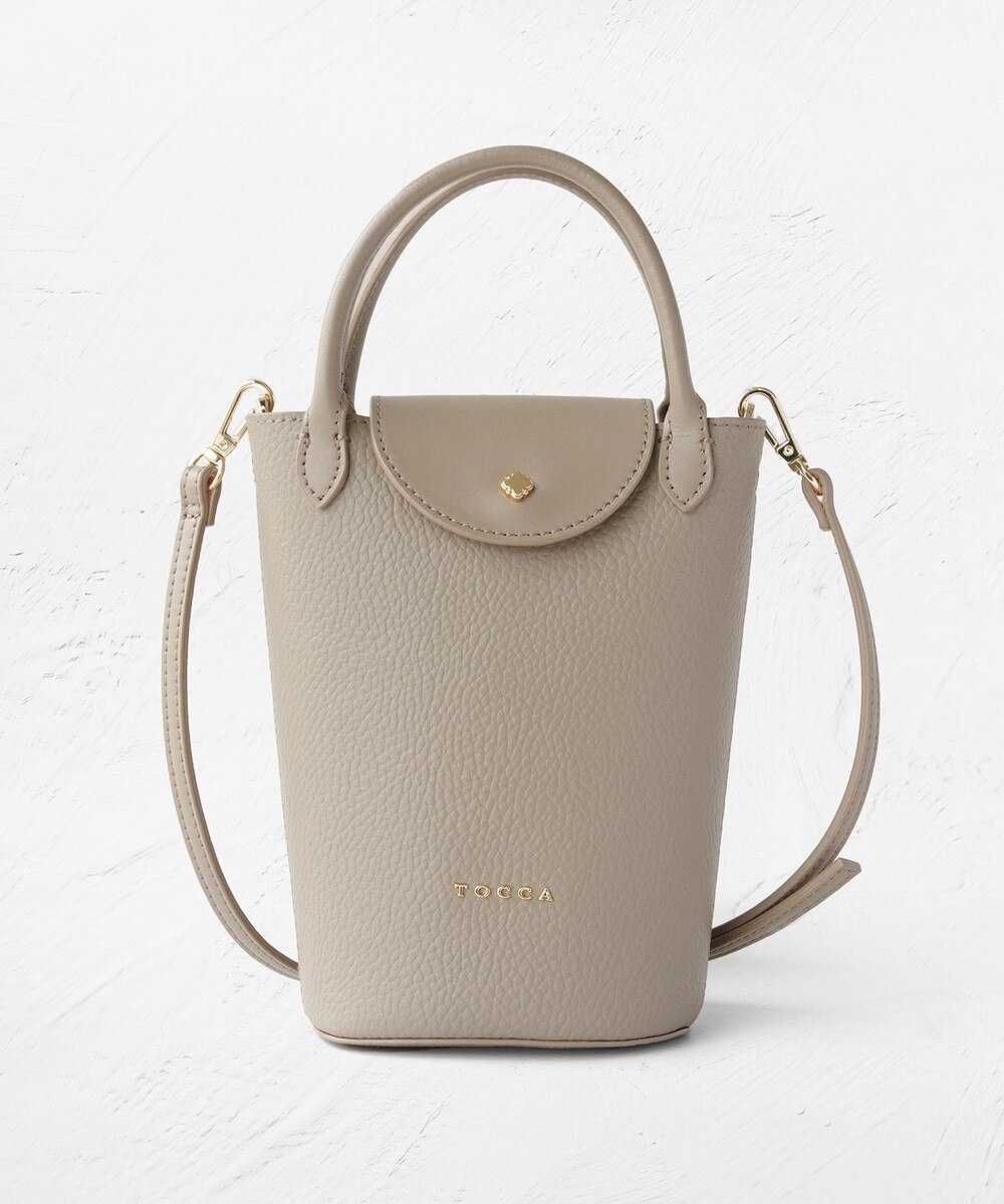 【オンワード】 TOCCA>バッグ PETAL SILHOUETTE LEATHER POCHETTE ポシェット ベージュ F レディース