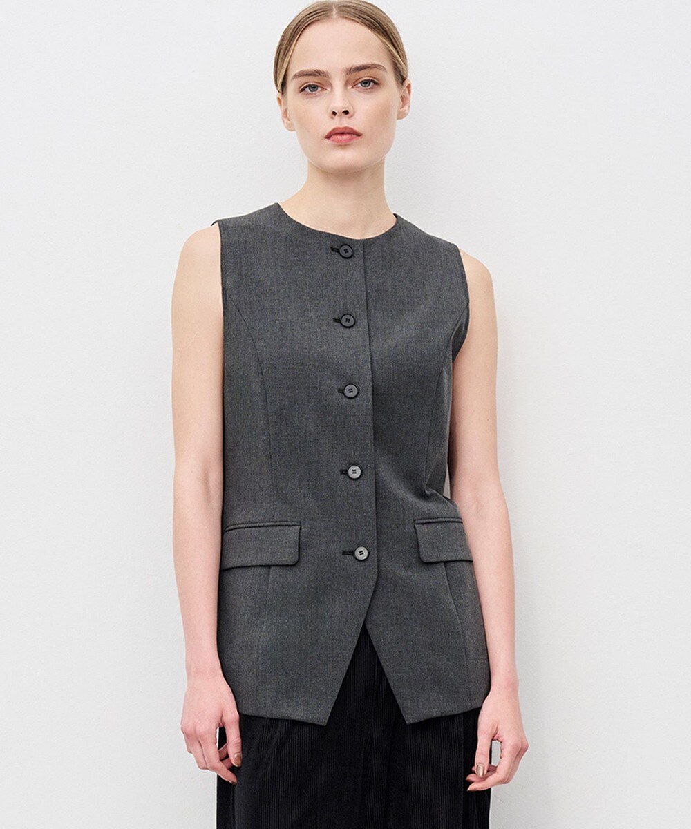 【オンワード】 uncrave>トップス 【洗濯機洗い可】TRツイル ジレブラウス チャコール 1 レディース 【オンワード】 uncrave>トップス 【洗濯機洗い可】TRツイル ジレブラウス チャコール 1 レディース