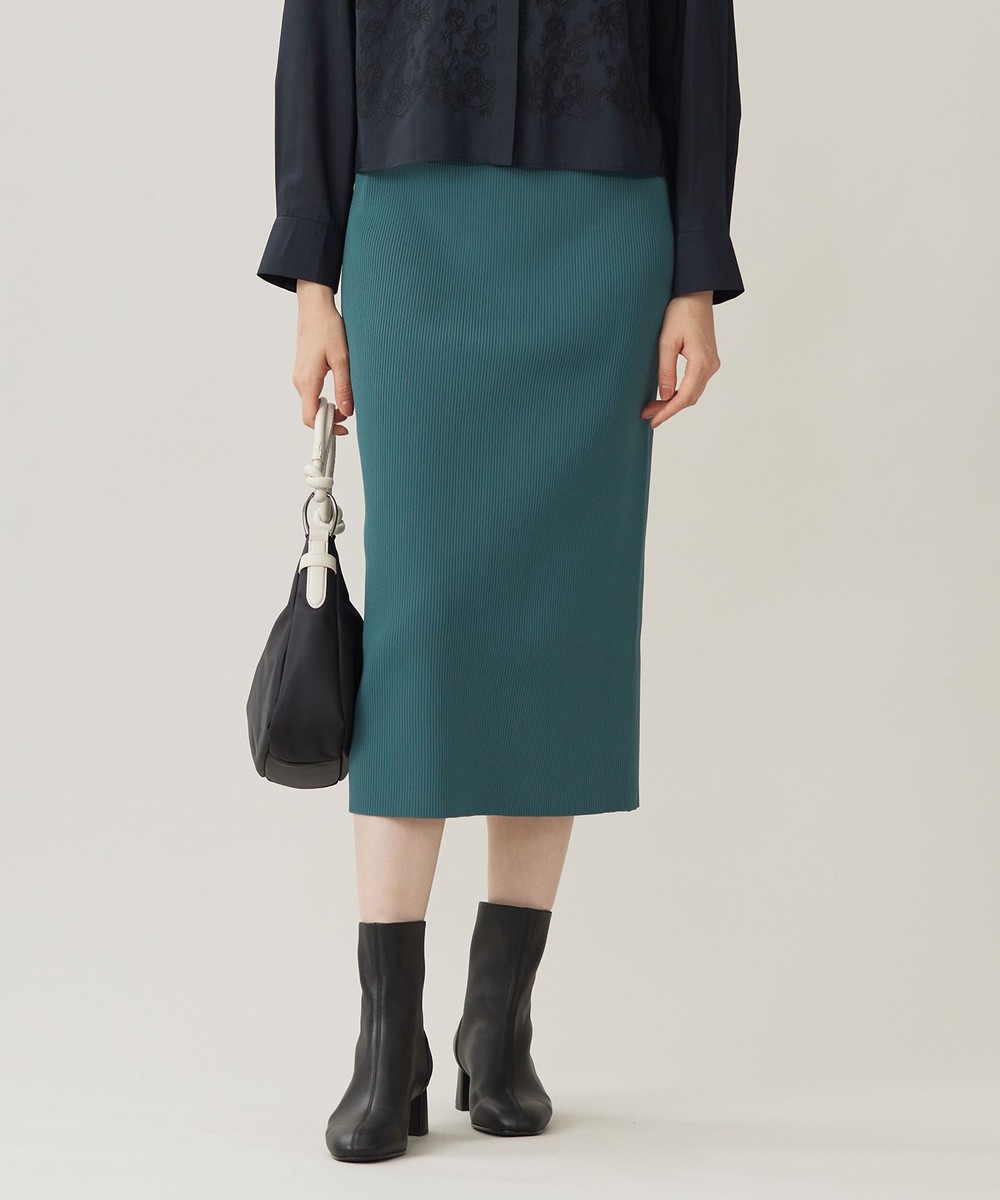 【オンワード】 自由区>スカート 【洗える】リブストレッチタイト スカート ボトルグリーン 38 レディース 【オンワード】 自由区>スカート 【洗える】リブストレッチタイト スカート ボトルグリーン 38 レディース
