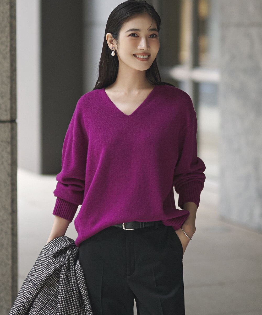 楽天市場】パープル ニット カシミヤの通販