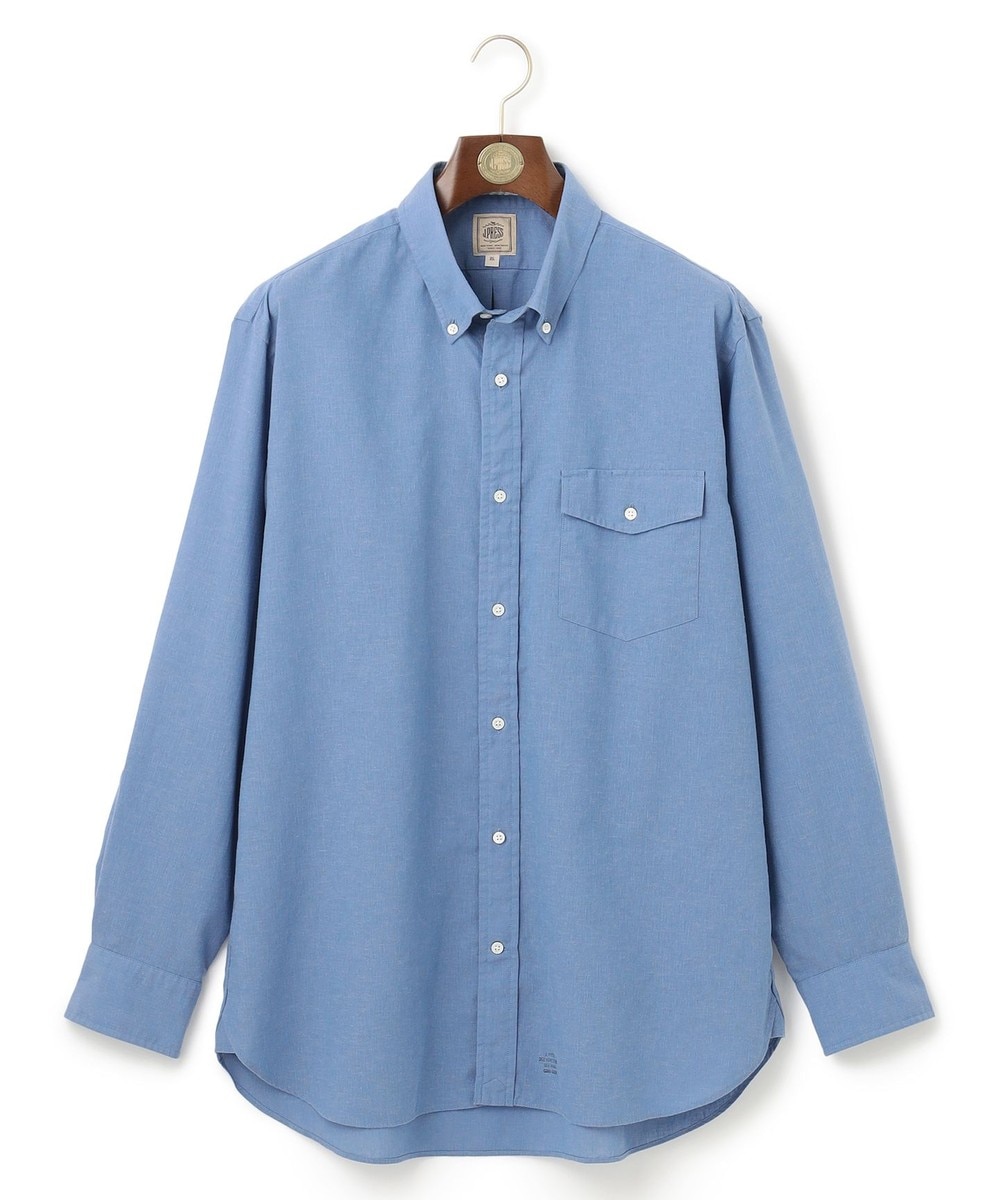 【オンワード】 J.PRESS MEN>トップス 【KING SIZE】【HYBRID LINEN】ボタンダウンシャツ サックスブルー 4L メンズ