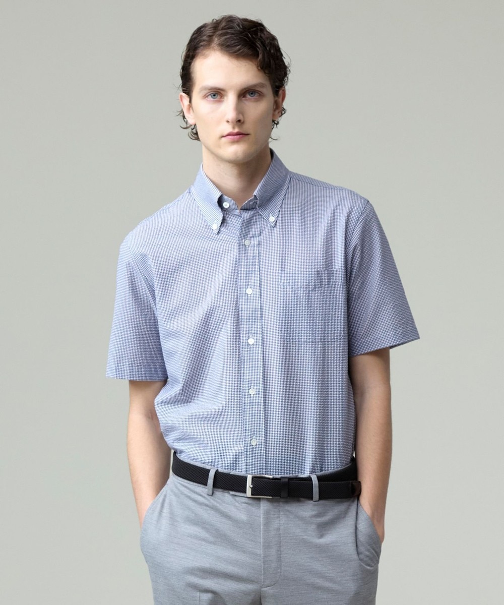 【オンワード】 J.PRESS MEN>トップス 過酷な夏を乗り切るマストな1着!【 高通気性 / 軽量 / ノンアイロン / 撥水】【BEAT HEAT SYSTEM】半袖シャツ / B.D. ネイビー M メンズ 【オンワード】 J.PRESS MEN>トップス 過酷な夏を乗り切るマストな1着!【 高通気性 / 軽量 / ノンアイロン / 撥水】【BEAT HEAT SYSTEM】半袖シャツ / B.D. ネイビー M メンズ