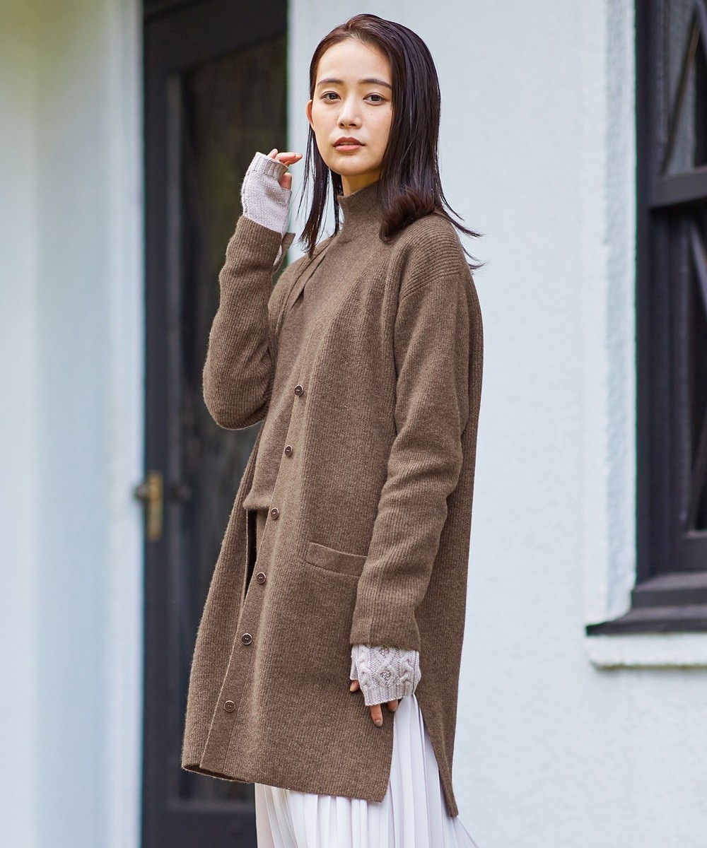 【オンワード】 J.PRESS LADIES>トップス 【洗える】AIR WOOL カーディガン グレー F レディース 【送料無料】