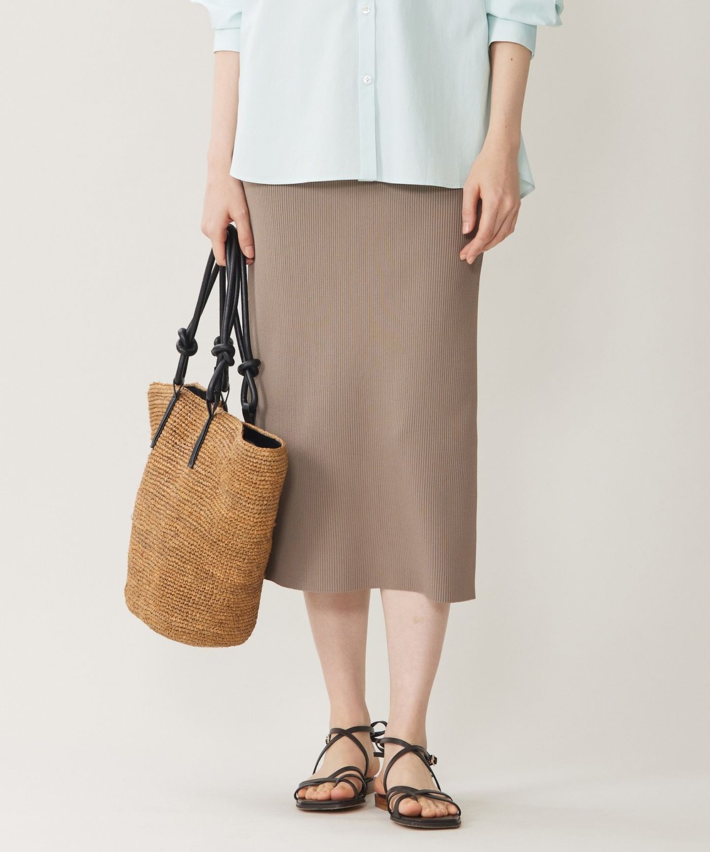 【オンワード】 自由区 L(大きいサイズ)>スカート 【洗える】リブストレッチタイト スカート モカ 46 レディース 【オンワード】 自由区 L(大きいサイズ)>スカート 【洗える】リブストレッチタイト スカート モカ 46 レディース