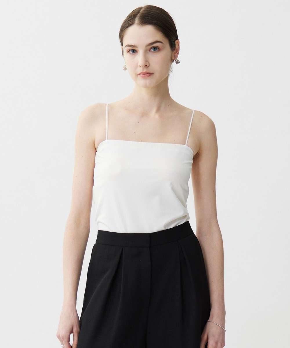 【オンワード】 ICB L(大きいサイズ)>トップス 【接触冷感・UVケア・速乾・洗える】カップ付きサテンキャミソール オフホワイト L レディース 【オンワード】 ICB L(大きいサイズ)>トップス 【接触冷感・UVケア・速乾・洗える】カップ付きサテンキャミソール オフホワイト L レディース