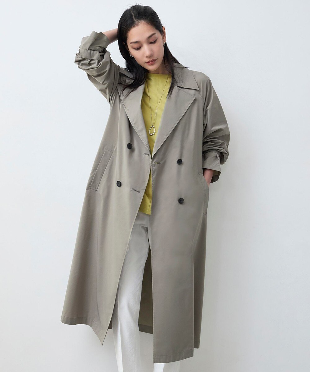 【オンワード】 ICB L(大きいサイズ)>ジャケット/アウター 【撥水加工】メモリーストレッチタフタ トレンチコート カーキ 42 レディース 【オンワード】 ICB L(大きいサイズ)>ジャケット/アウター 【撥水加工】メモリーストレッチタフタ トレンチコート カーキ 42 レディース