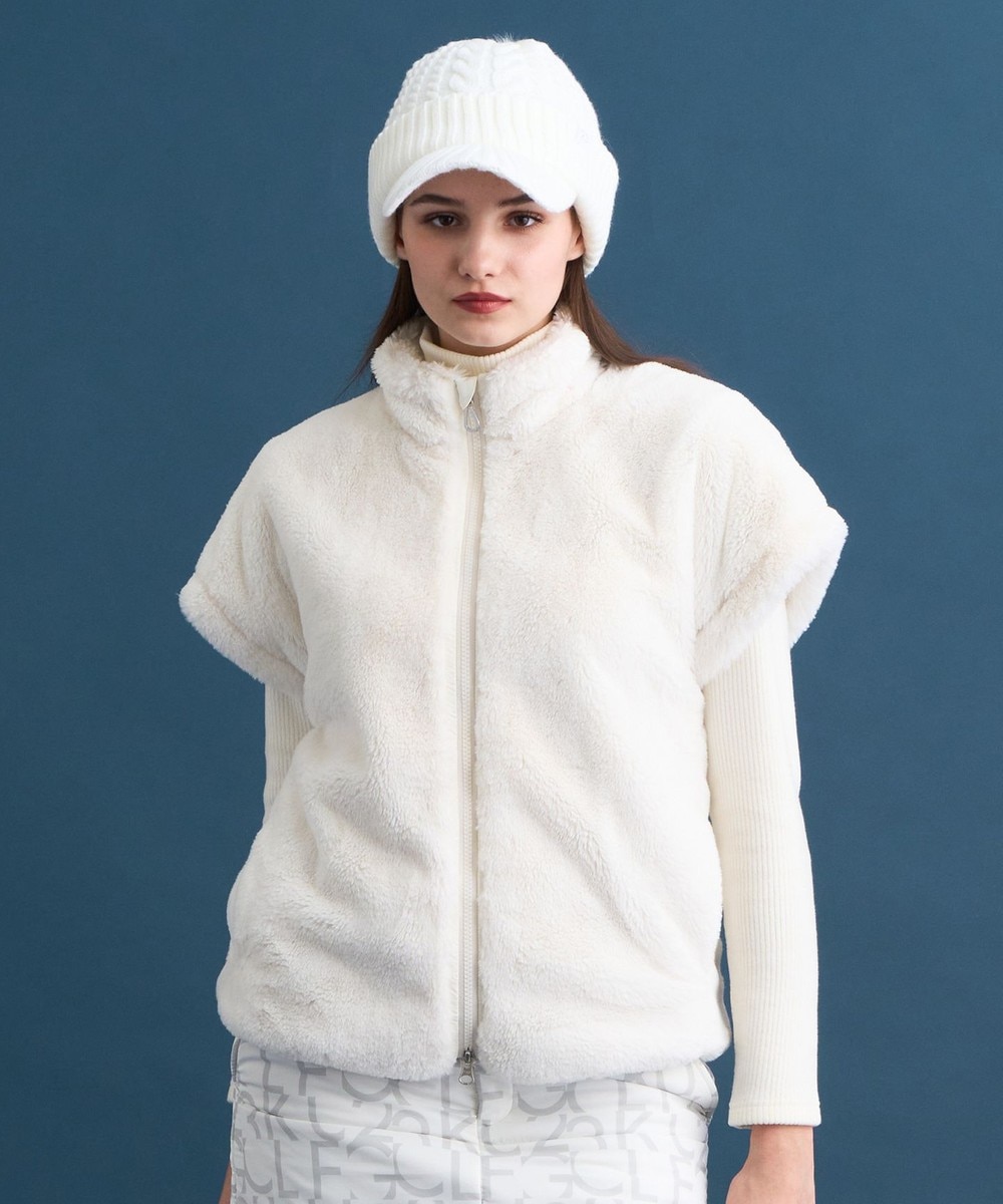 【オンワード】 23区GOLF>ジャケット/アウター 【WOMEN】ジップアップファーベスト ホワイト SM レディース 【オンワード】 23区GOLF>ジャケット/アウター 【WOMEN】ジップアップファーベスト ホワイト SM レディース