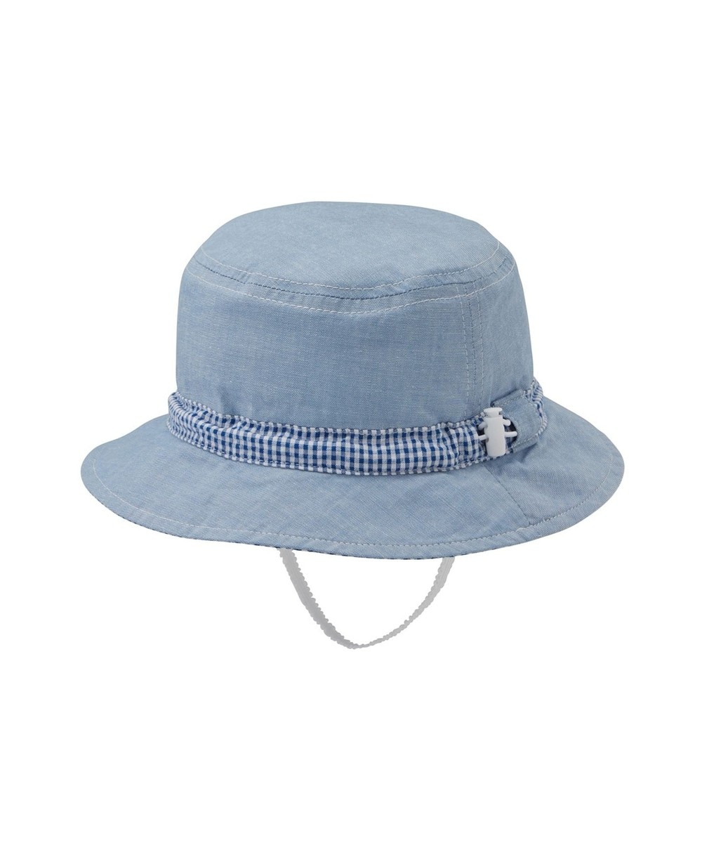 【オンワード】 MIKI HOUSE HOT BISCUITS>帽子 【44-54cm】 日よけカバー付きハット（帽子） ブルー S(48-50cm) キッズ