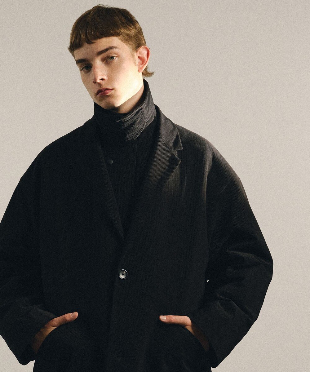 【オンワード】 JOSEPH STUDIO>ジャケット/アウター 【MEN】ニットコーデュロイ チェスターコート ワイン 8 メンズ 【送料無料】