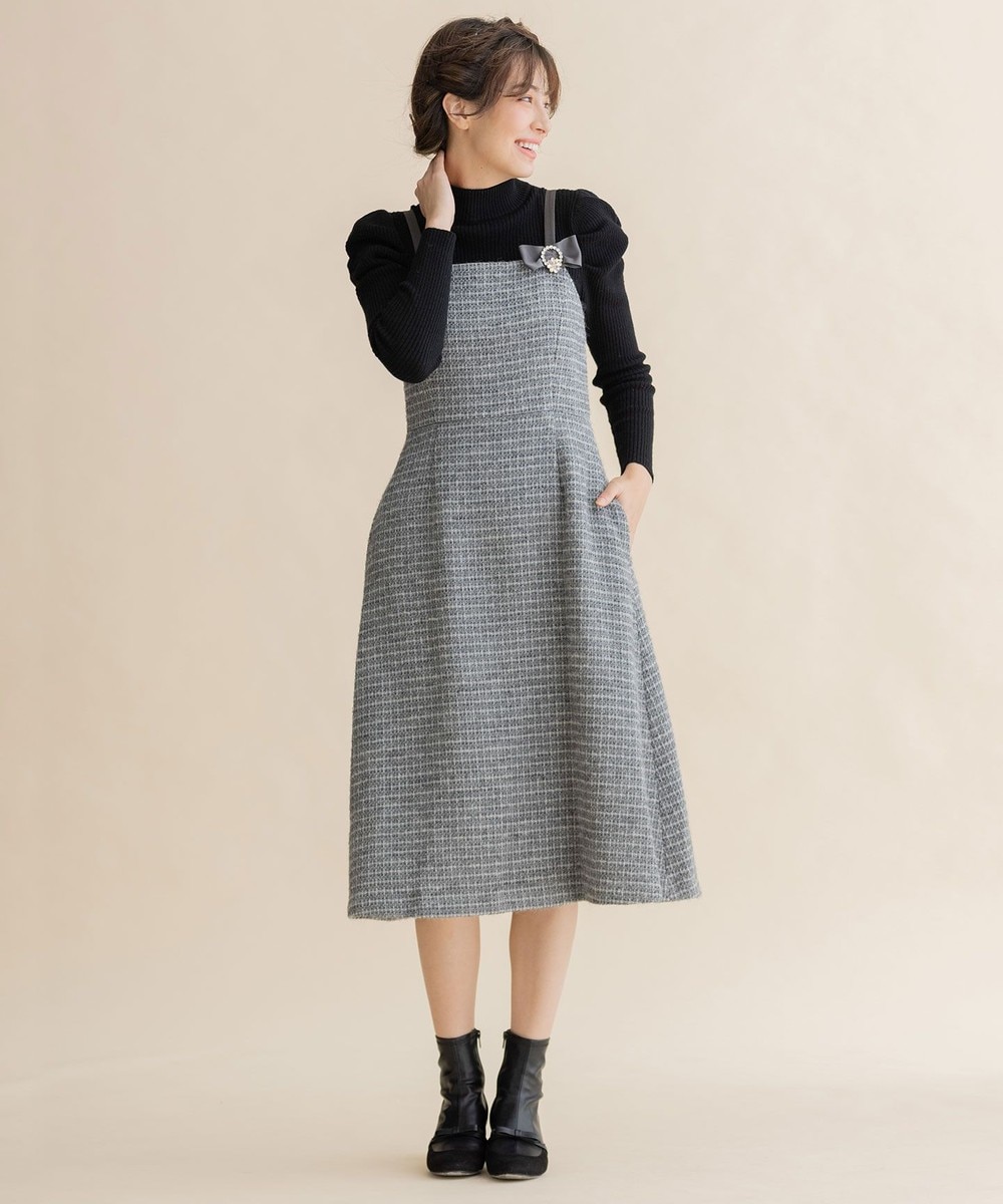 【オンワード】 TOCCA>ワンピース 【TOCCA LAVENDER】Candy Eco Tweed Jumper Dress ドレス ライラック 4 レディース 【送料無料】