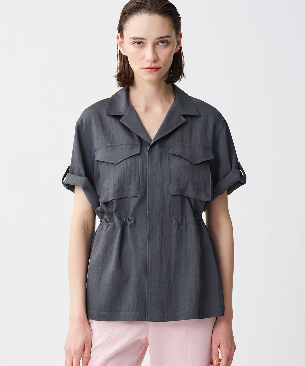 【オンワード】 uncrave>ジャケット/アウター ドレープツイル ミリタリー ジャケット ブルーグレー 2 レディース 【オンワード】 uncrave>ジャケット/アウター ドレープツイル ミリタリー ジャケット ブルーグレー 2 レディース