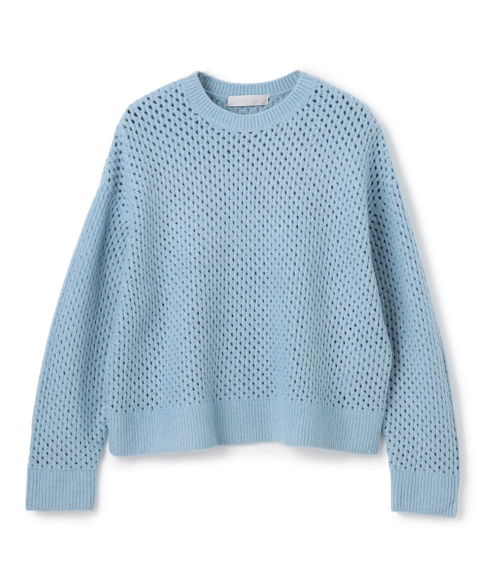 【オンワード】 UNFILO>トップス 【洗える/抗菌防臭】ふわふわニット メッシュプルオーバー サックス L レディース 【オンワード】 UNFILO>トップス 【洗える/抗菌防臭】ふわふわニット メッシュプルオーバー サックス L レディース