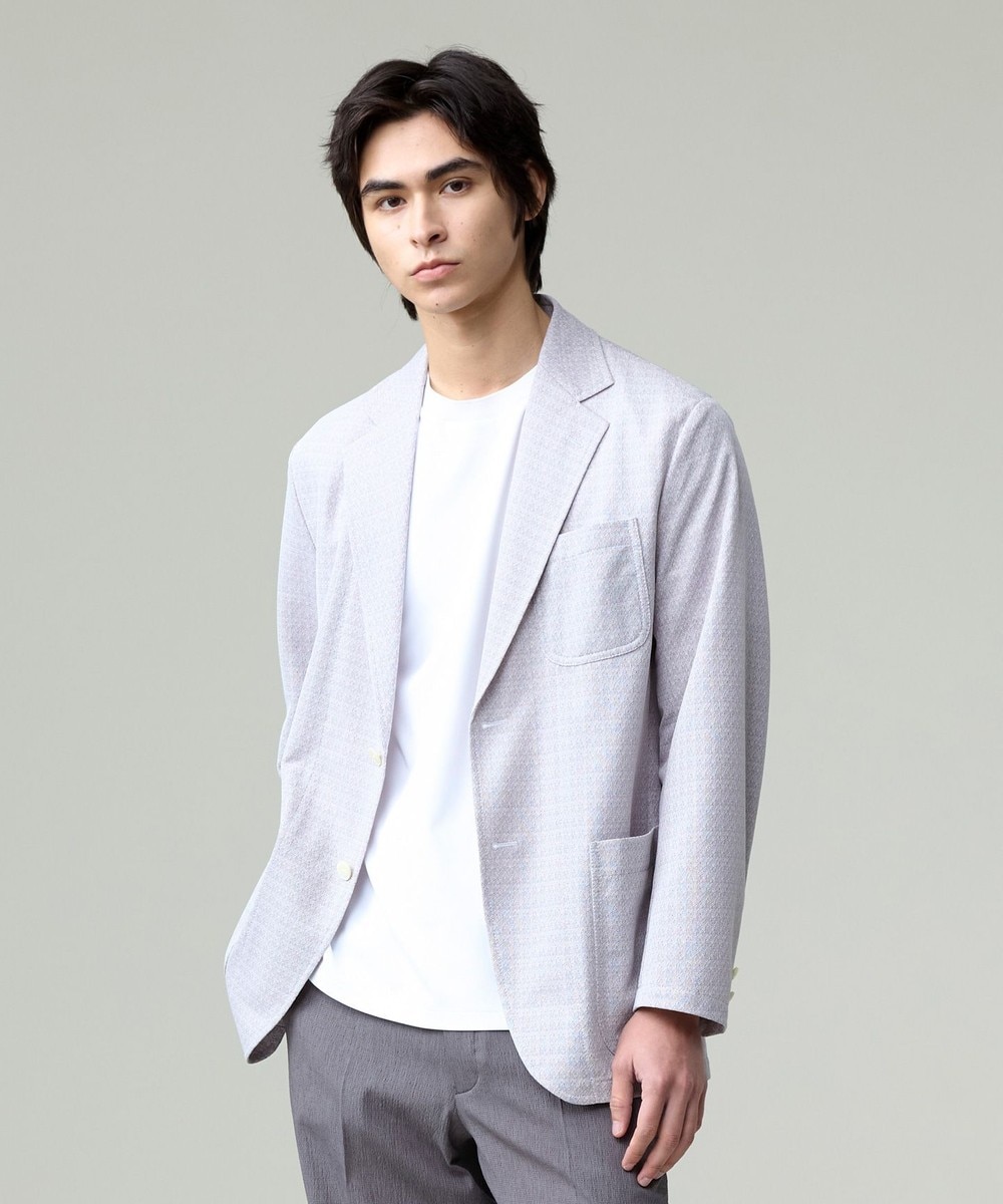 【オンワード】 J.PRESS MEN>ジャケット/アウター シャツの軽快さ×ジャケットの上品さ【 盛夏対応 / 軽量 / 洗える / 高通気性】千鳥レース サマージャケット ライトグレー S メンズ 【オンワード】 J.PRESS MEN>ジャケット/アウター シャツの軽快さ×ジャケットの上品さ【 盛夏対応 / 軽量 / 洗える / 高通気性】千鳥レース サマージャケット ライトグレー S メンズ