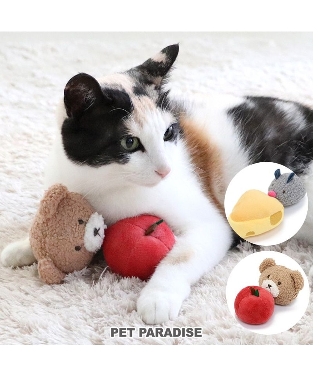 ＜オンワード＞PET PARADISE>ペットグッズ 猫 おもちゃ ネズミ くま ぶるぶるトイ くま -