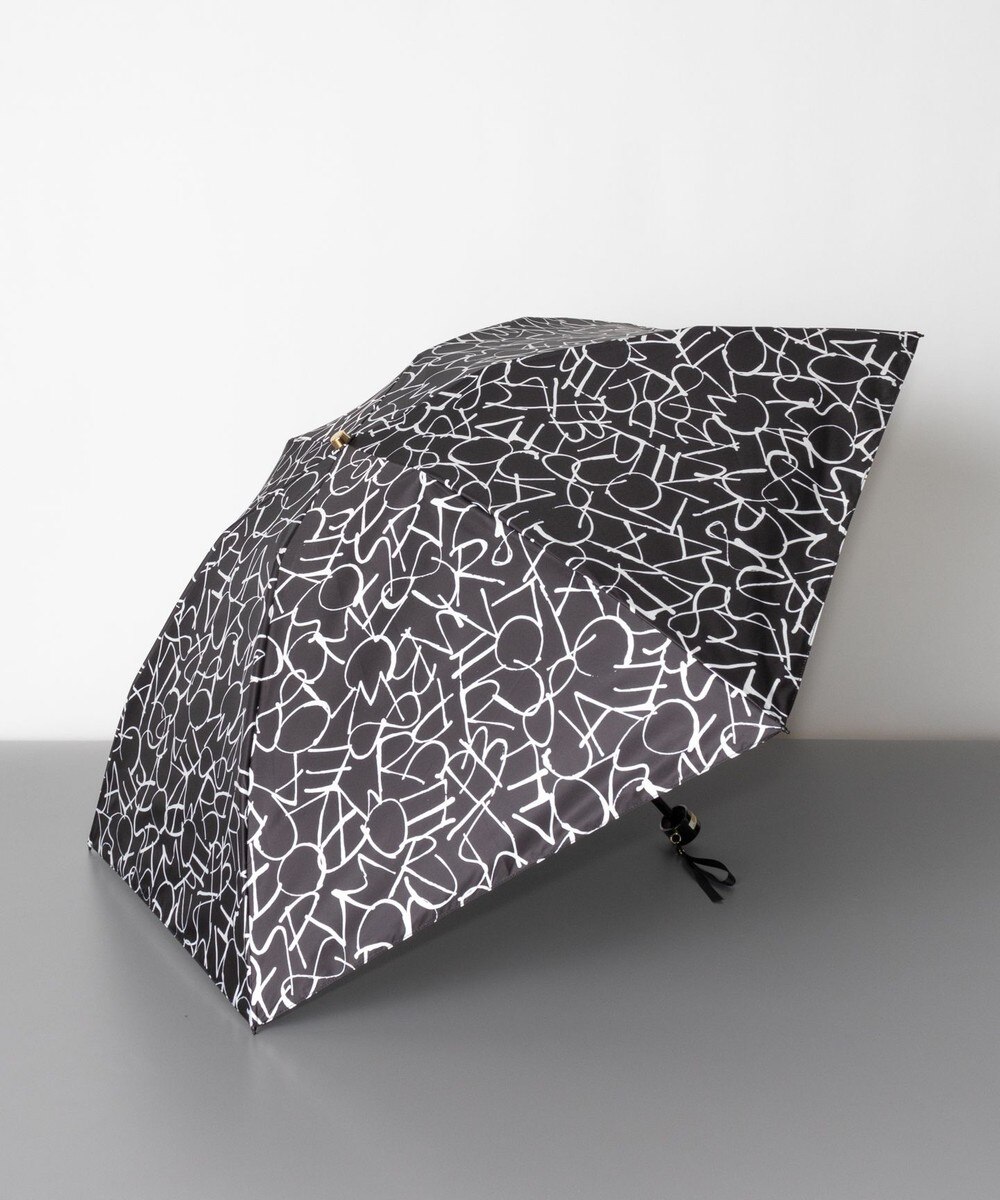 AURORA>ファッション雑貨 Beaurance ビューランス モノグラム柄 晴雨兼用傘 (折り畳み傘) 日傘 ブラック FREE レディース 【送料無料】