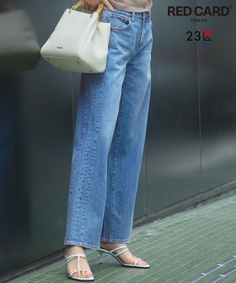 【オンワード】 23区>パンツ 【RED CARD TOKYO×23区/VERY3月号掲載】デニム ライン ワイドパンツ ライトブルー 40 レディース 【オンワード】 23区>パンツ 【RED CARD TOKYO×23区/VERY3月号掲載】デニム ライン ワイドパンツ ライトブルー 40 レディース
