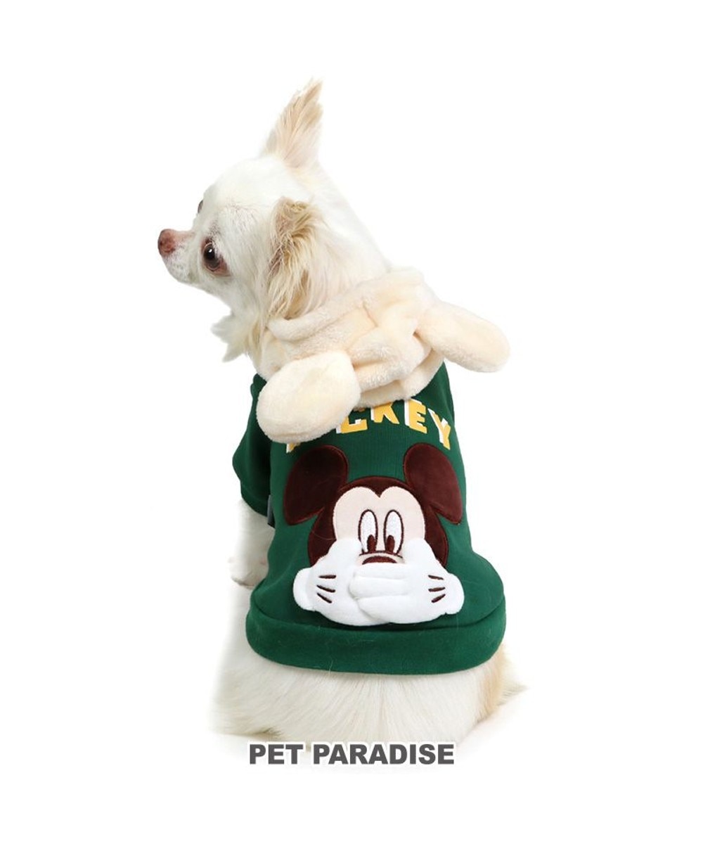 ＜オンワード＞PET PARADISE>ペットグッズ ディズニー ミッキーマウス お揃いパーカー 小型犬 緑 ＤＳ