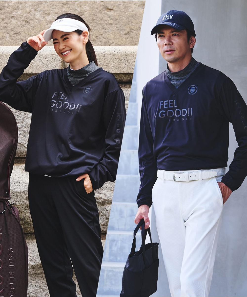 【オンワード】 23区GOLF>トップス 【UNISEX】【ストレッチ/撥水/防風】マルチウェイスニード ブラック L メンズ