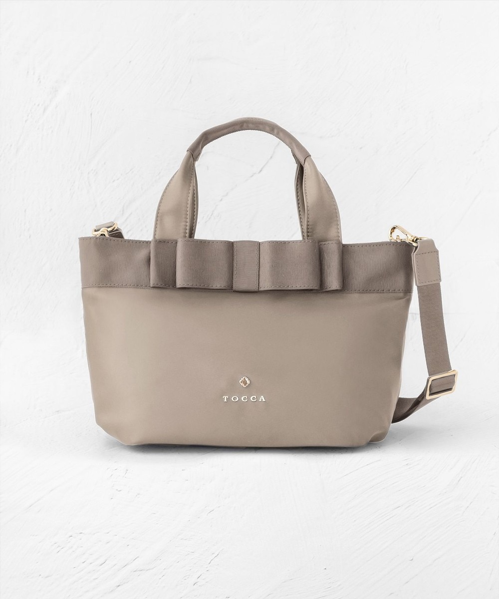 【オンワード】 TOCCA>バッグ 【大人百花掲載】【撥水】RIBBON BRICK TOTE M トートバッグ M [新色]ベージュ F レディース