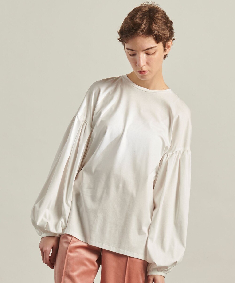 【オンワード】 JOSEPH STUDIO>トップス 【洗える・定番素材】ソフィアコットン ビッグスリーブT ブラック M レディース 【送料無料】