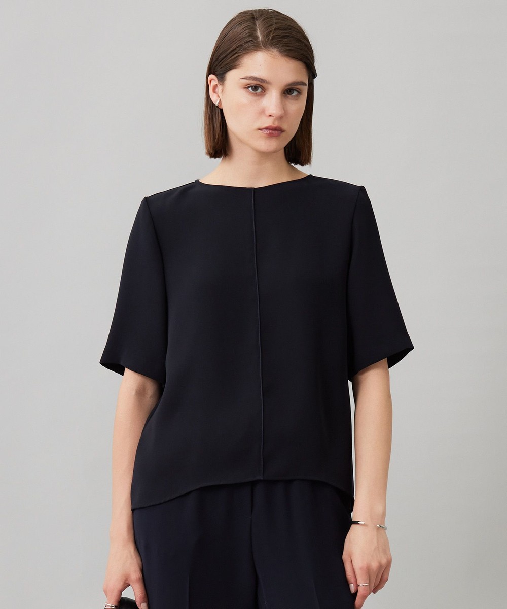 【オンワード】 ICB L(大きいサイズ)>トップス 【UVカット・防シワ・洗える】ライトダブルクロス Tブラウス ネイビー 44 レディース 【オンワード】 ICB L(大きいサイズ)>トップス 【UVカット・防シワ・洗える】ライトダブルクロス Tブラウス ネイビー 44 レディース