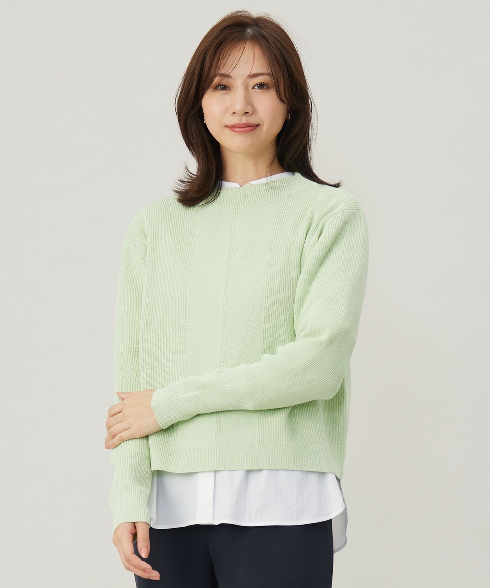【オンワード】 J.PRESS LADIES L(大きいサイズ)>トップス 【洗える】CLEAR COTTON BLEND ボトルネック ニット ミント T15 レディース 【オンワード】 J.PRESS LADIES L(大きいサイズ)>トップス 【洗える】CLEAR COTTON BLEND ボトルネック ニット ミント T15 レディース