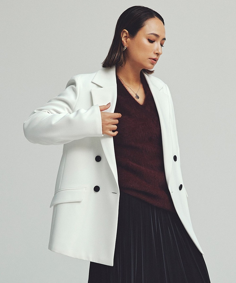 【オンワード】 ICB L(大きいサイズ)>ジャケット/アウター パデッドテーラードジャケット アイボリー 42 レディース 【オンワード】 ICB L(大きいサイズ)>ジャケット/アウター パデッドテーラードジャケット アイボリー 42 レディース