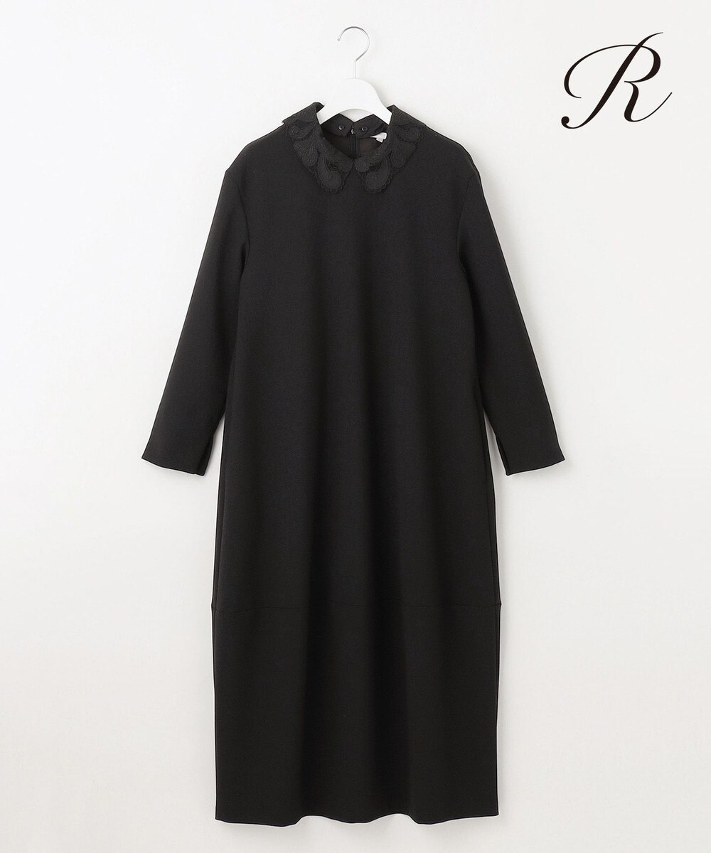 【オンワード】 23区 S（小さいサイズ）>ワンピース 【R(アール)】ダブルクロス レース襟 ワンピース ブラック 32 レディース