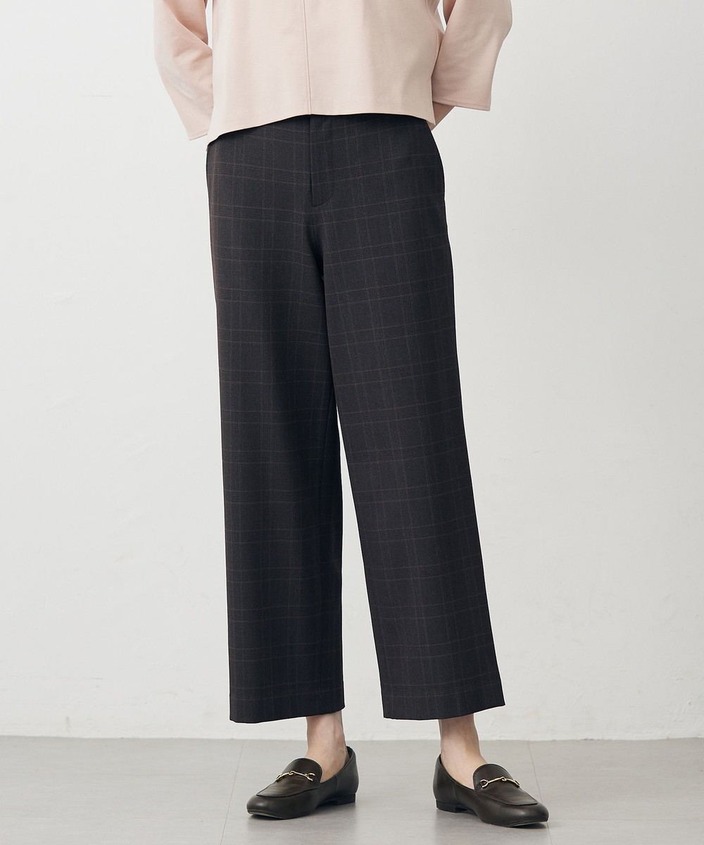 【オンワード】 J.PRESS LADIES>パンツ アルガンシルク チェック クロップド パンツ チャコールチェック 11 レディース 【オンワード】 J.PRESS LADIES>パンツ アルガンシルク チェック クロップド パンツ チャコールチェック 11 レディース