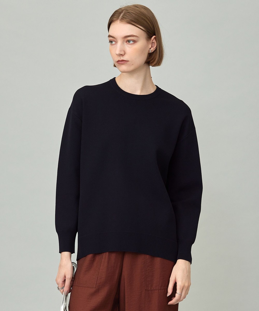 【オンワード】 ICB>トップス 【洗える】 シンセティックダブルフェイス ニットプルオーバー ネイビー S レディース 【オンワード】 ICB>トップス 【洗える】 シンセティックダブルフェイス ニットプルオーバー ネイビー S レディース