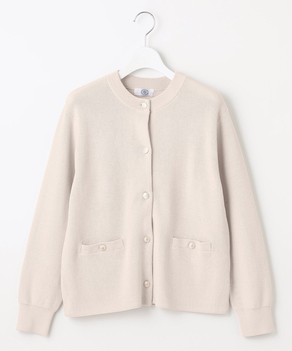 【オンワード】 J.PRESS LADIES L（大きいサイズ）>ジャケット/アウター 【洗える】ORGANIC GASS COTTON クルーネック アウター ベージュ T13 レディース