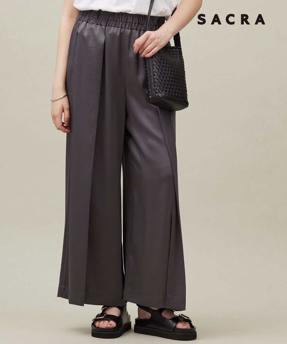 【オンワード】 23区>パンツ 【SACRA】トリアセサテン パンツ グレー 36 レディース 【オンワード】 23区>パンツ 【SACRA】トリアセサテン パンツ グレー 36 レディース
