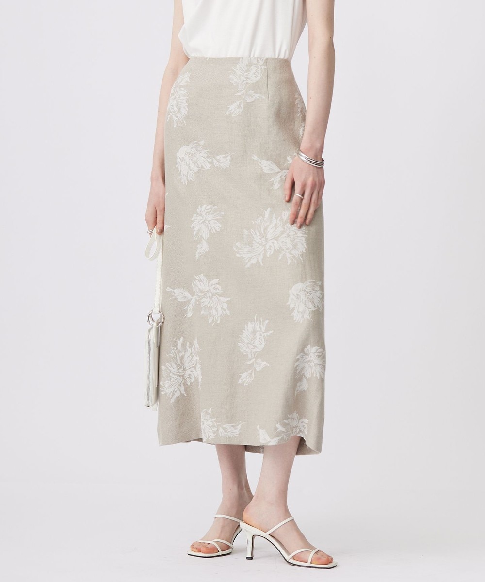 【オンワード】 ICB>スカート 【洗える】リネンオックスフラワープリント スカート トープ 4 レディース 【オンワード】 ICB>スカート 【洗える】リネンオックスフラワープリント スカート トープ 4 レディース