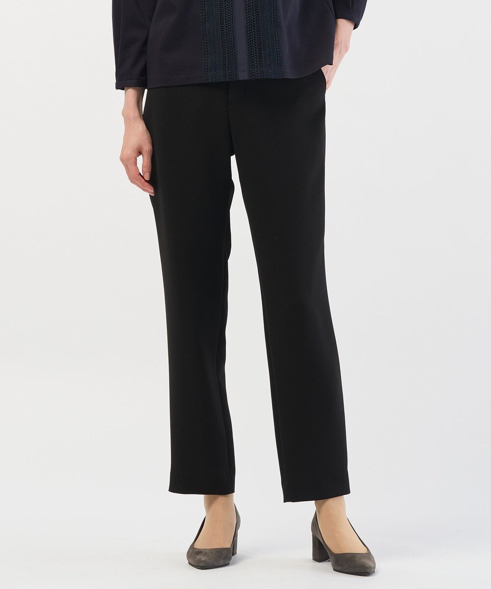 【オンワード】 J.PRESS LADIES L（大きいサイズ）>パンツ 【セットアップ対応】セラテリーダブルクロス テーパード パンツ ブラック T17 レディース