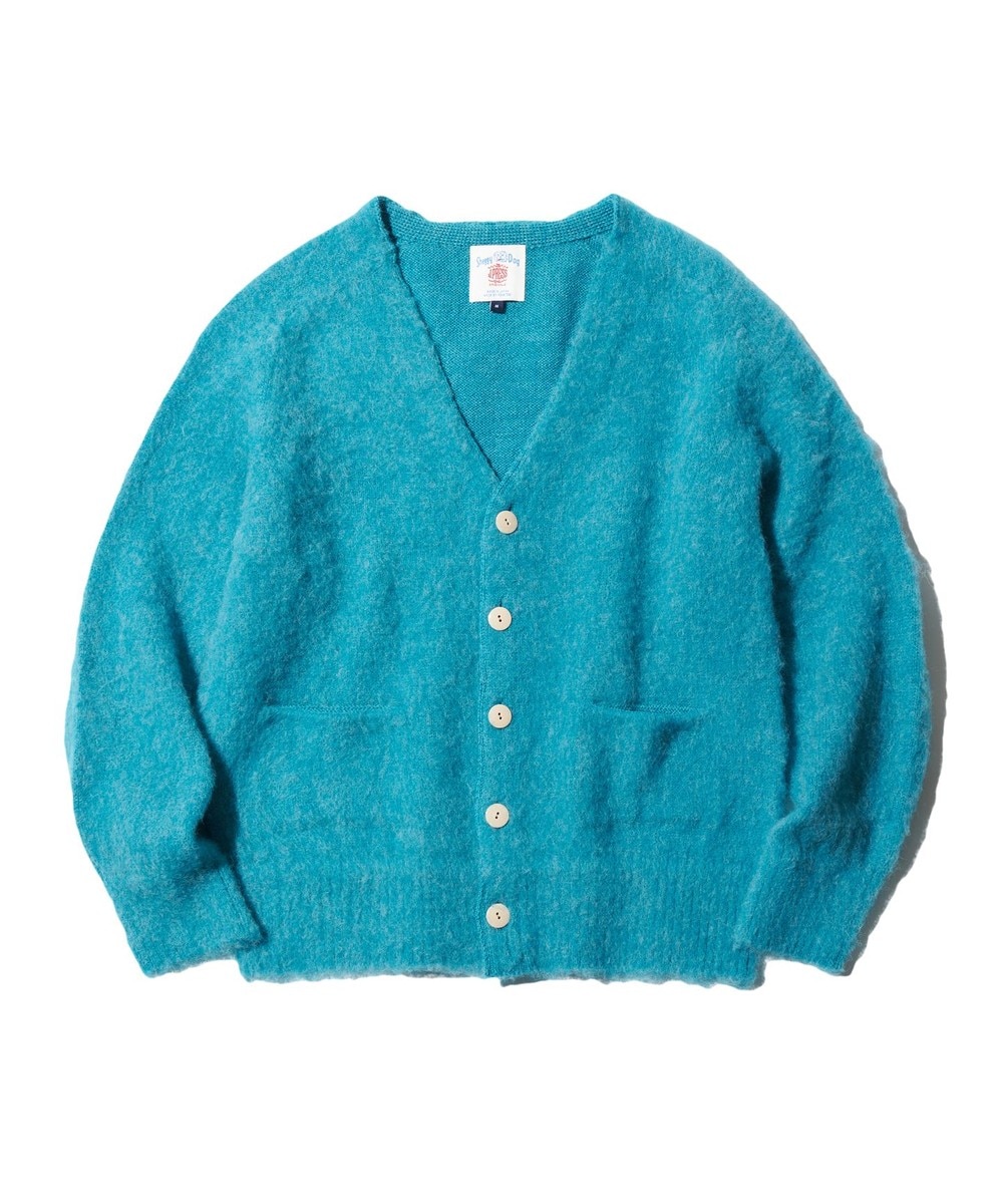 【オンワード】 J.PRESS MEN>トップス 【J.PRESS ORIGINALS】SHETLAND WOOL SHAGGY SADLE CARDIGAN ブルー L メンズ