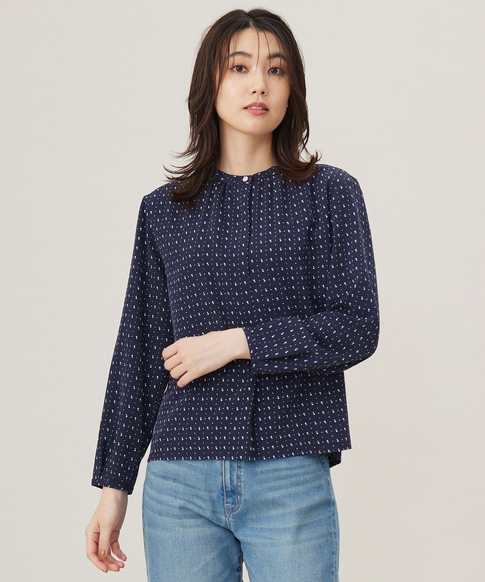 【オンワード】 J.PRESS LADIES>トップス 幾何プリント カットソー ネイビーベース M レディース