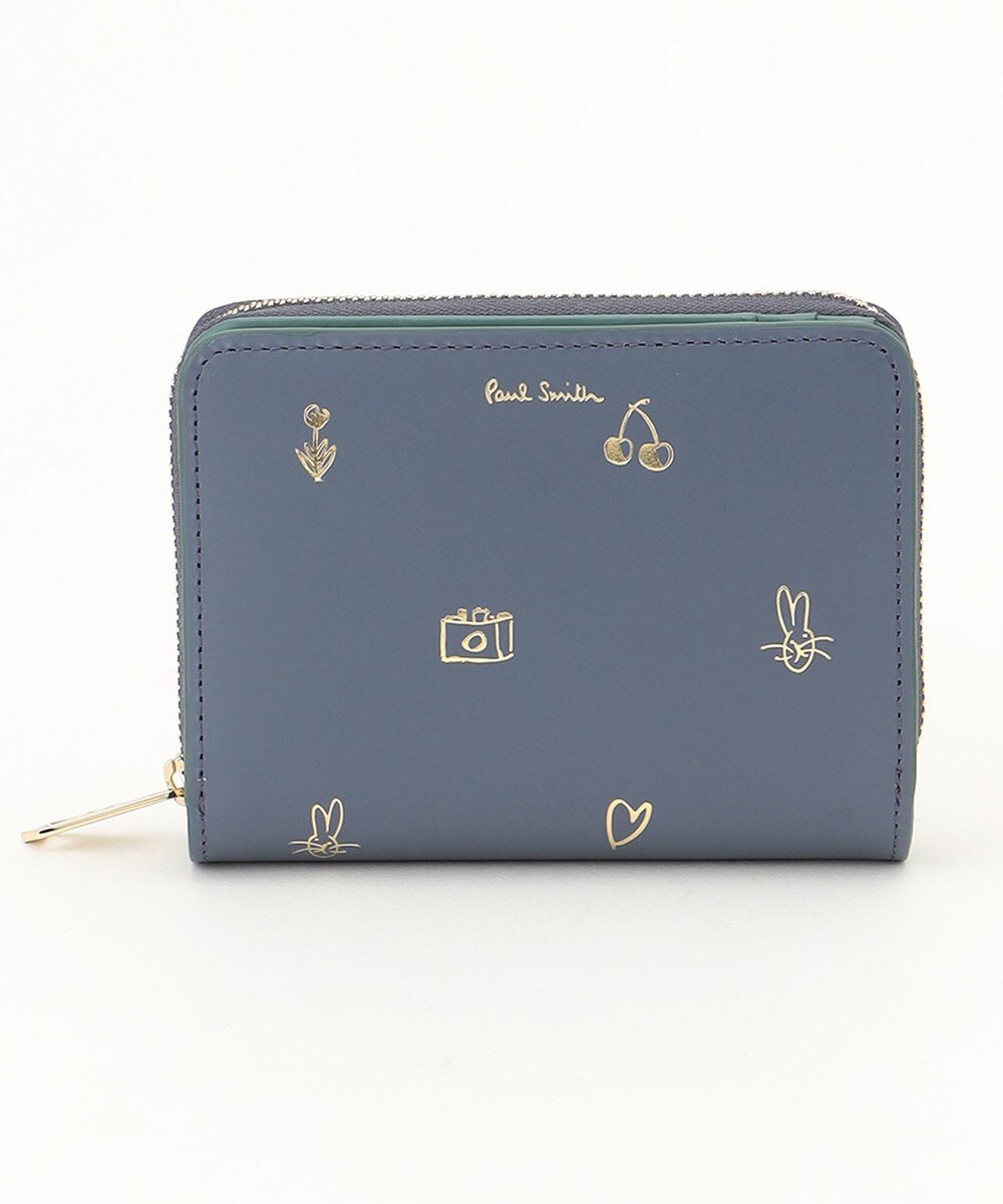 超特価sale開催 Paul Smith ポールスミス 三つ折り財布 ラビット がま口 ブラック