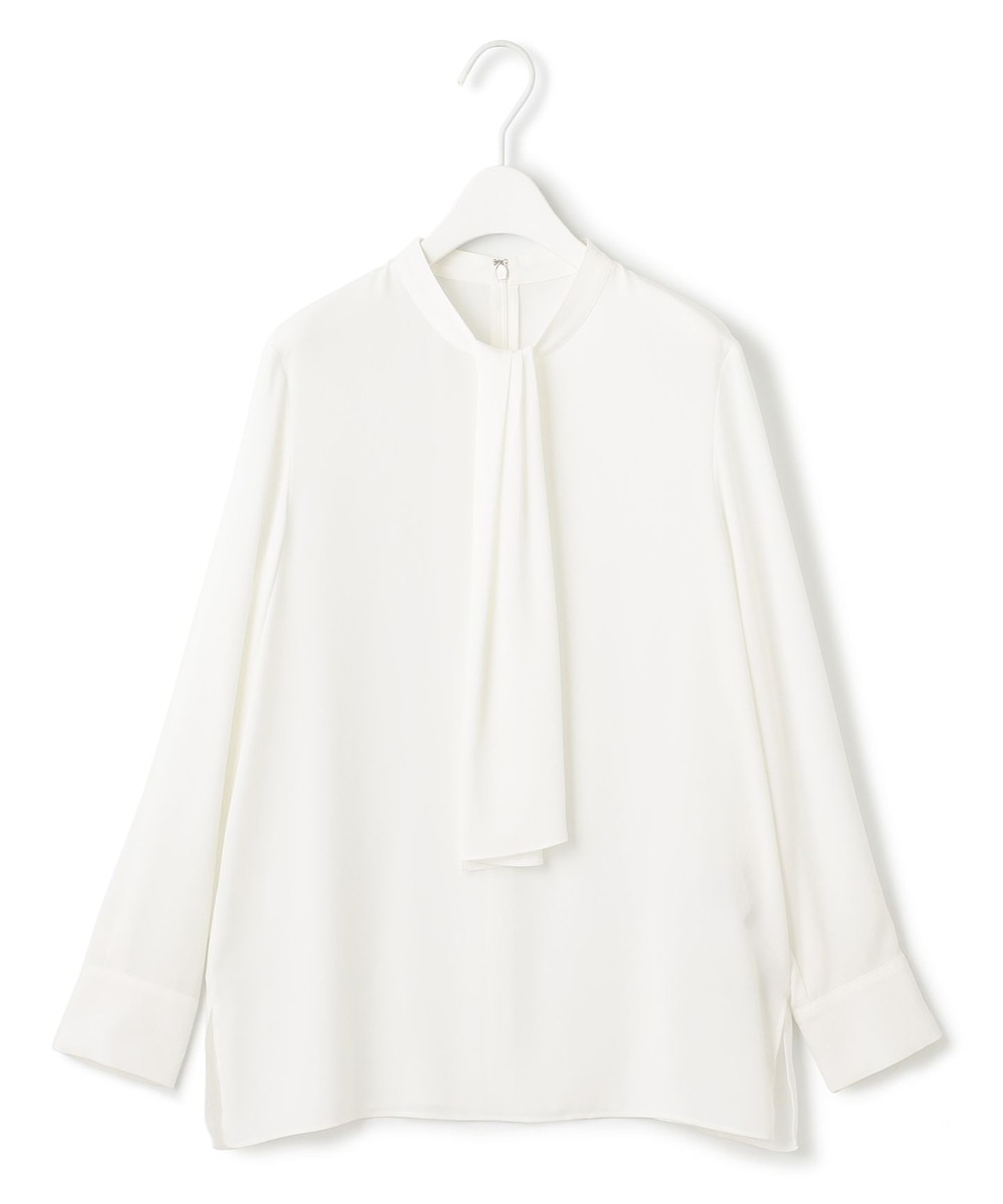 【オンワード】 ICB L(大きいサイズ)>トップス 【接触冷感・UVケア・速乾・洗える】BackSatinAmunzen スカーフタイブラウス オフホワイト L レディース 【オンワード】 ICB L(大きいサイズ)>トップス 【接触冷感・UVケア・速乾・洗える】BackSatinAmunzen スカーフタイブラウス オフホワイト L レディース