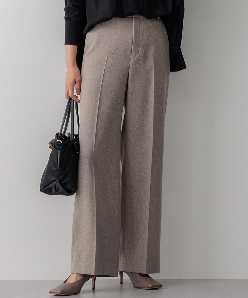 【オンワード】 23区 L(大きいサイズ)>パンツ 【セットアップ対応/洗える】ウールライクカルゼ ワイド パンツ ベージュ 44 レディース 【オンワード】 23区 L(大きいサイズ)>パンツ 【セットアップ対応/洗える】ウールライクカルゼ ワイド パンツ ベージュ 44 レディース