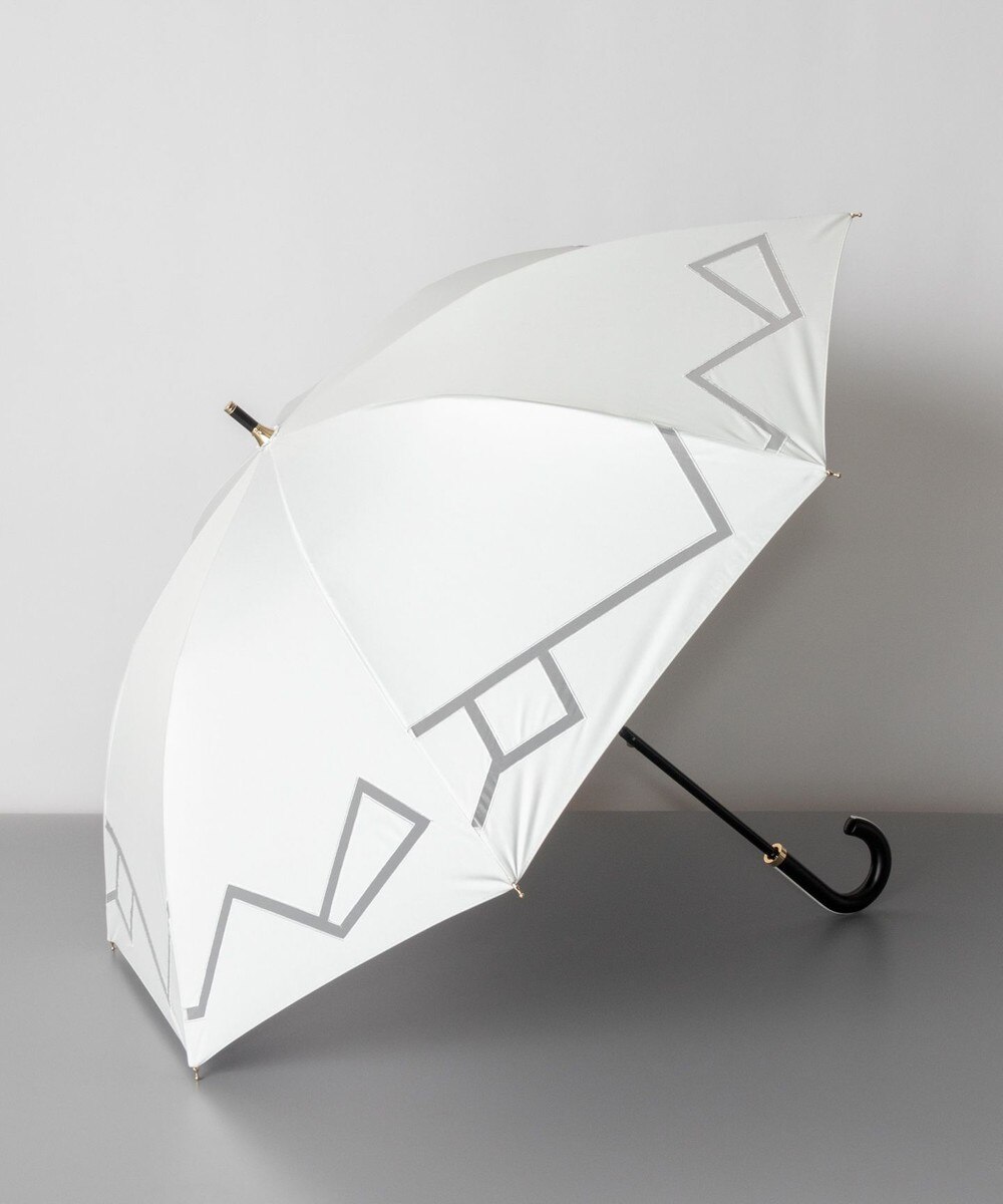 AURORA>ファッション雑貨 Beaurance（ビューランス）カットワーク刺繍 晴雨兼用パラソル（1段スライドショート傘） ホワイト FREE レディース 【送料無料】
