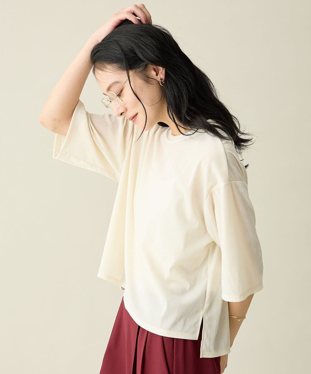 【オンワード】 ANY>トップス チュールフロッキープルオーバー エクリュ F レディース