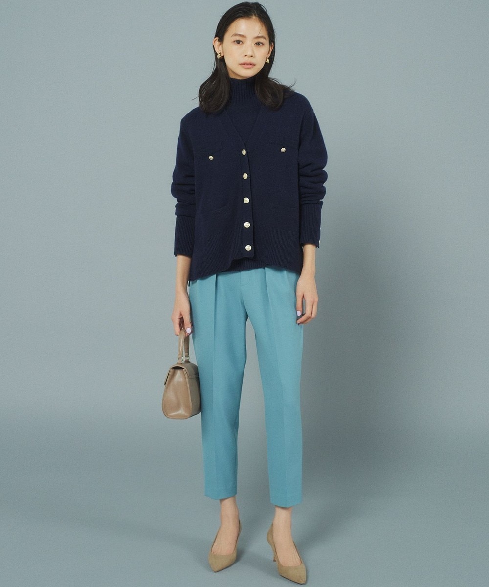 【オンワード】 組曲>パンツ 【飯豊まりえさん着用・Oggi12月号掲載】2WAYウォームストレッチ テーパード パンツ サックスブルー 1 レディース 【オンワード】 組曲>パンツ 【飯豊まりえさん着用・Oggi12月号掲載】2WAYウォームストレッチ テーパード パンツ サックスブルー 1 レディース
