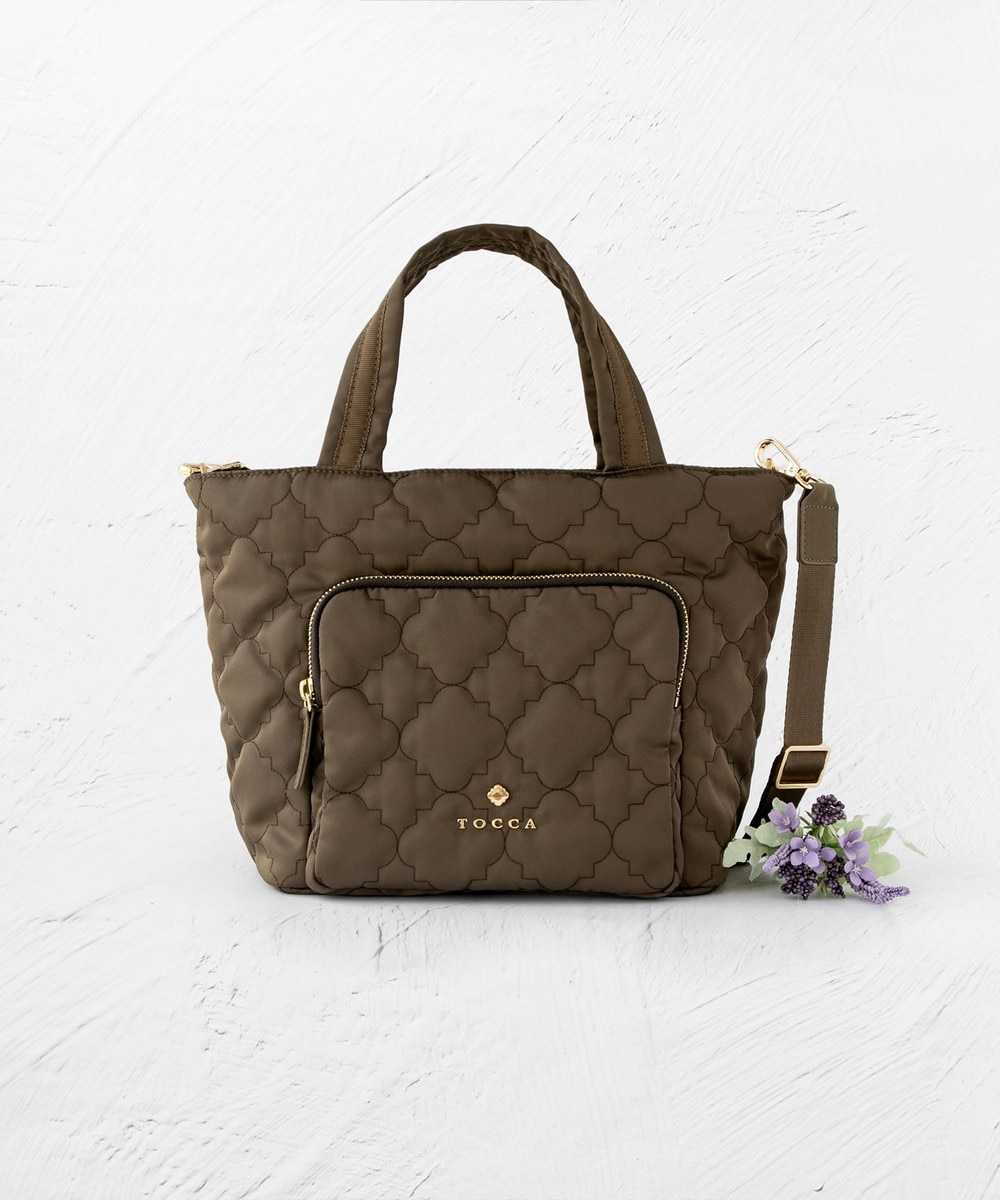 【オンワード】 TOCCA>バッグ 【撥水】CHECKER CLOVER QUILT BAG トートバッグ カーキ F レディース 【オンワード】 TOCCA>バッグ 【撥水】CHECKER CLOVER QUILT BAG トートバッグ カーキ F レディース