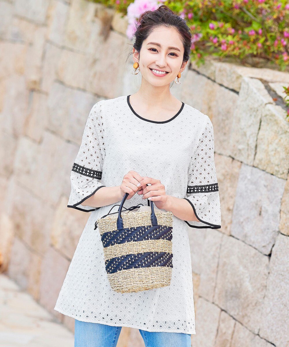 【洗える】大人可愛い配色レースチュニック