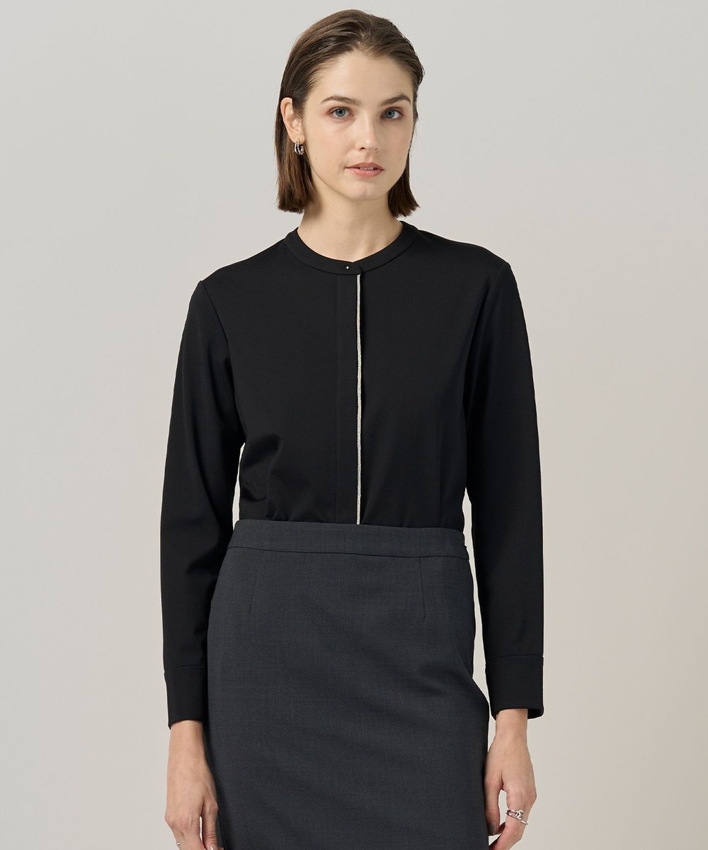 【オンワード】 ICB>トップス 【洗える】 コンパクトモクロディ バンドカラーカットソー ブラック S レディース 【オンワード】 ICB>トップス 【洗える】 コンパクトモクロディ バンドカラーカットソー ブラック S レディース