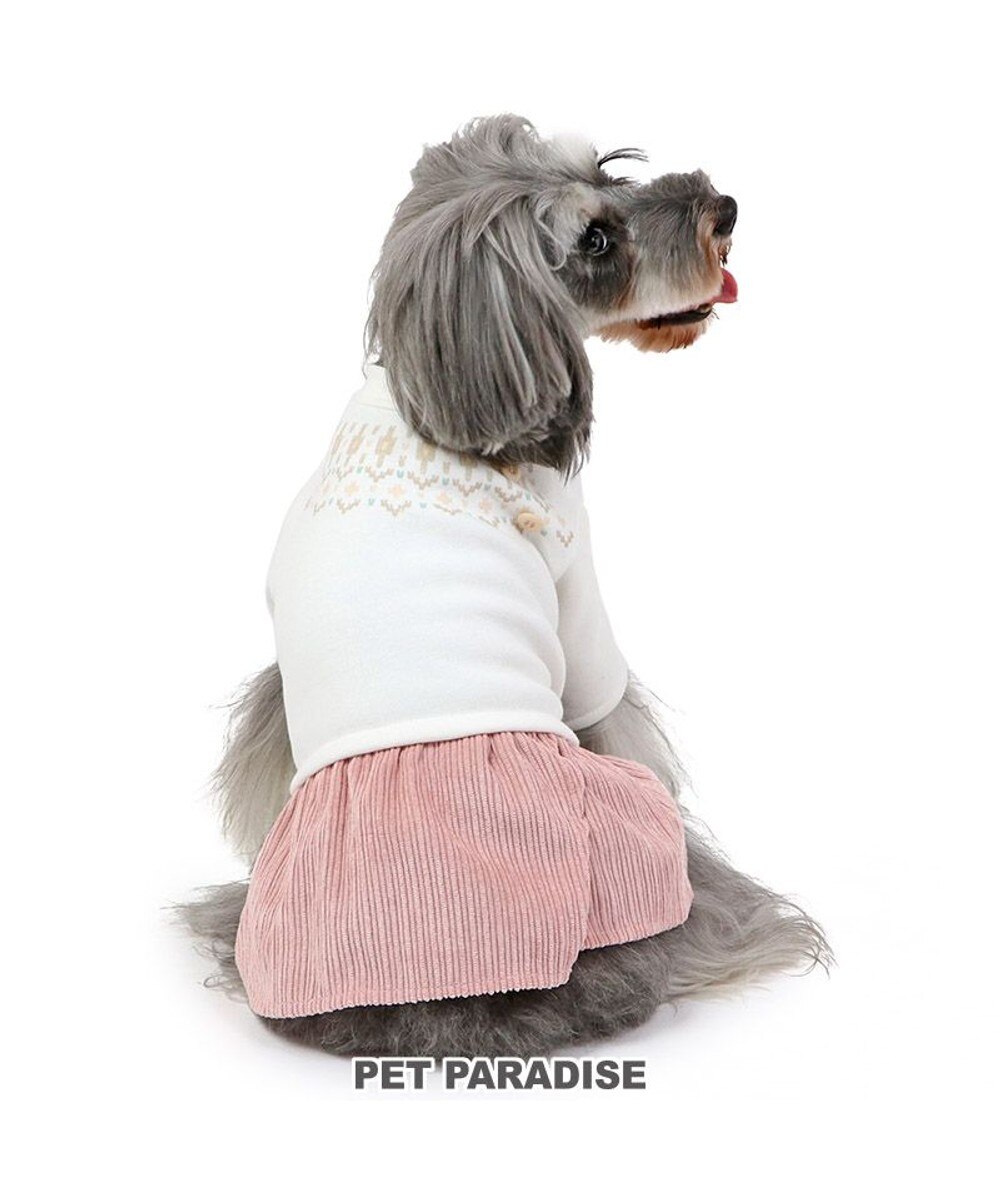 PET PARADISE>ペットグッズ ノルディック柄ワンピース《ホワイト》小型犬 ホワイト Ｓ