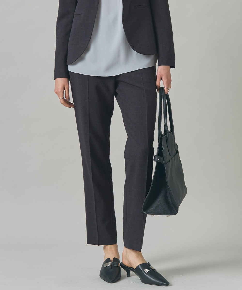 【オンワード】 ICB L(大きいサイズ)>パンツ 【UVカット・洗える】ウール2WAYストレッチ スティックパンツ チャコール 46 レディース 【オンワード】 ICB L(大きいサイズ)>パンツ 【UVカット・洗える】ウール2WAYストレッチ スティックパンツ チャコール 46 レディース